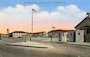 Postcard depicting main entrance to Camp Elliott, California.