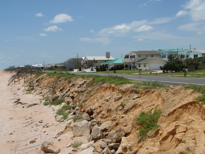 Long-term and storm induced beach erosion is the greatest problem in the Flagler County area.        