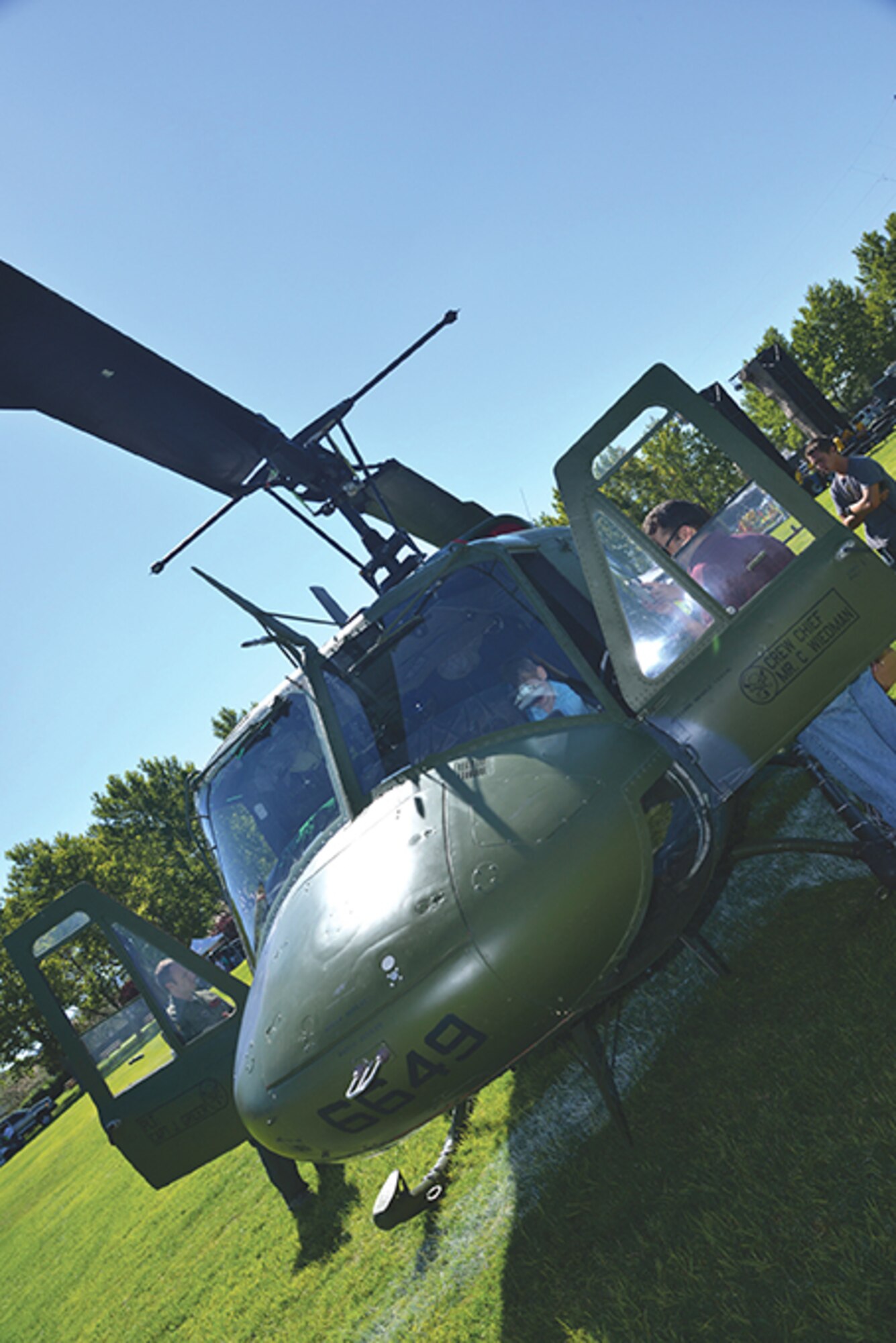 The 58th Special Operations Wing hosted a tour of several aircraft for the members of the Civil Air Patrol, and a few foreign exchange cadets visiting the CAP, on Aug. 1. (Photo by Lee Ross)