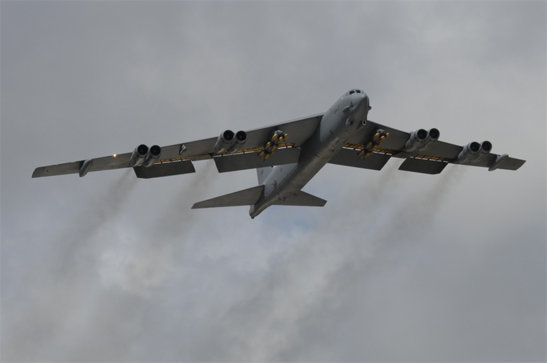 The B-52 is a long-range, heavy bomber that can perform a variety of missions. The bomber is capable of flying at high subsonic speeds at altitudes up to 50,000 feet. It can carry nuclear or precision guided conventional ordnance with worldwide precision navigation capability. (Courtesy photo)