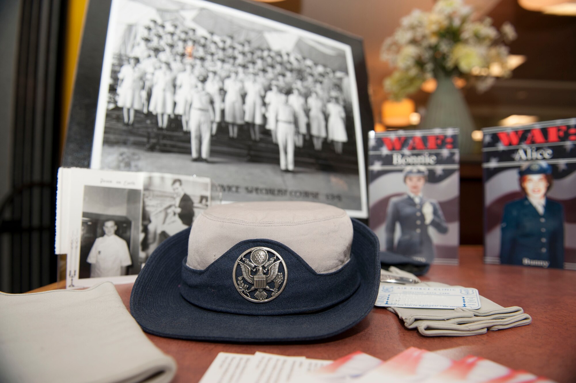 U.S. Air Force items from the 1960’s are displayed during a Women’s Equality Day presentation Aug. 26, 2014, on Buckley Air Force Base, Colo. Women’s Equality Day commemorates the ratification of the 19th Amendment, granting women the right to vote. Today, it is celebrated in honor of modern day women’s rights to be seen as equals to men. (U.S. Air Force photo by Airman 1st Class Samantha Saulsbury/Released)