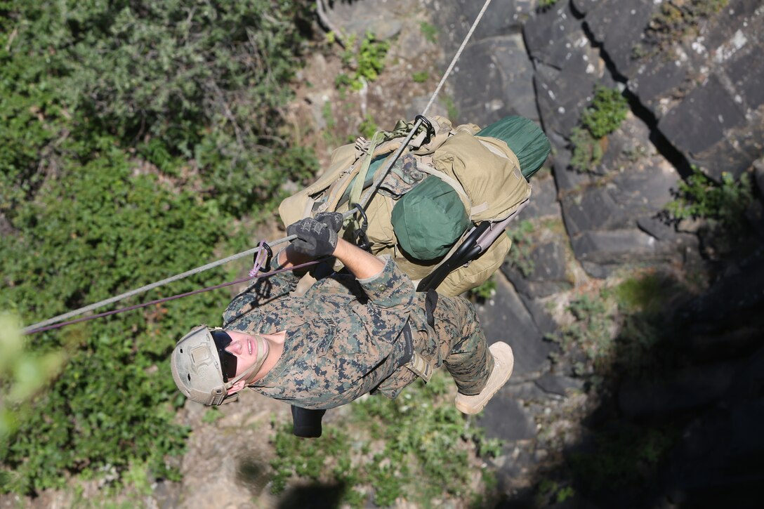 Marine with camo face paint, Nathan Rupert