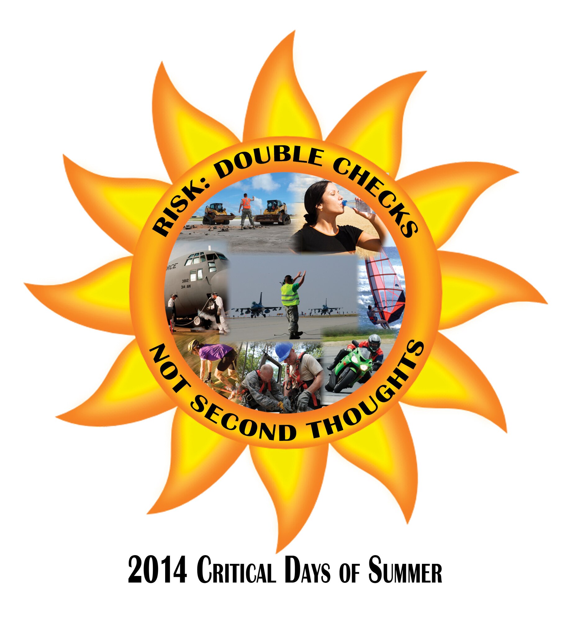 The 2014 Critical Days of Summer, May 23 - Sept. 2, focuses on risk management for all summer activities – on and off duty. This year’s theme, Risk: Double checks, not second thoughts, reminds you to be responsible wingmen and to take care of yourselves, your families, and your teammates.