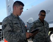 Staff Sgt. Caleb Nolen, 2nd Aircraft Maintenance Squadron weapons load team chief, gives a safety brief during the 2014 Global Strike Challenge on Barksdale Air Force Base, La., Aug. 26. The Global Strike Challenge is held to showcase the world's premier bomber and Intercontinental Ballistic Missile force, foster esprit de corps through competition and teamwork, recognize outstanding Air Force Global Strike Command personnel and improve combat capabilities. (U.S. Air Force photo/Staff Sgt. Sean Martin)





