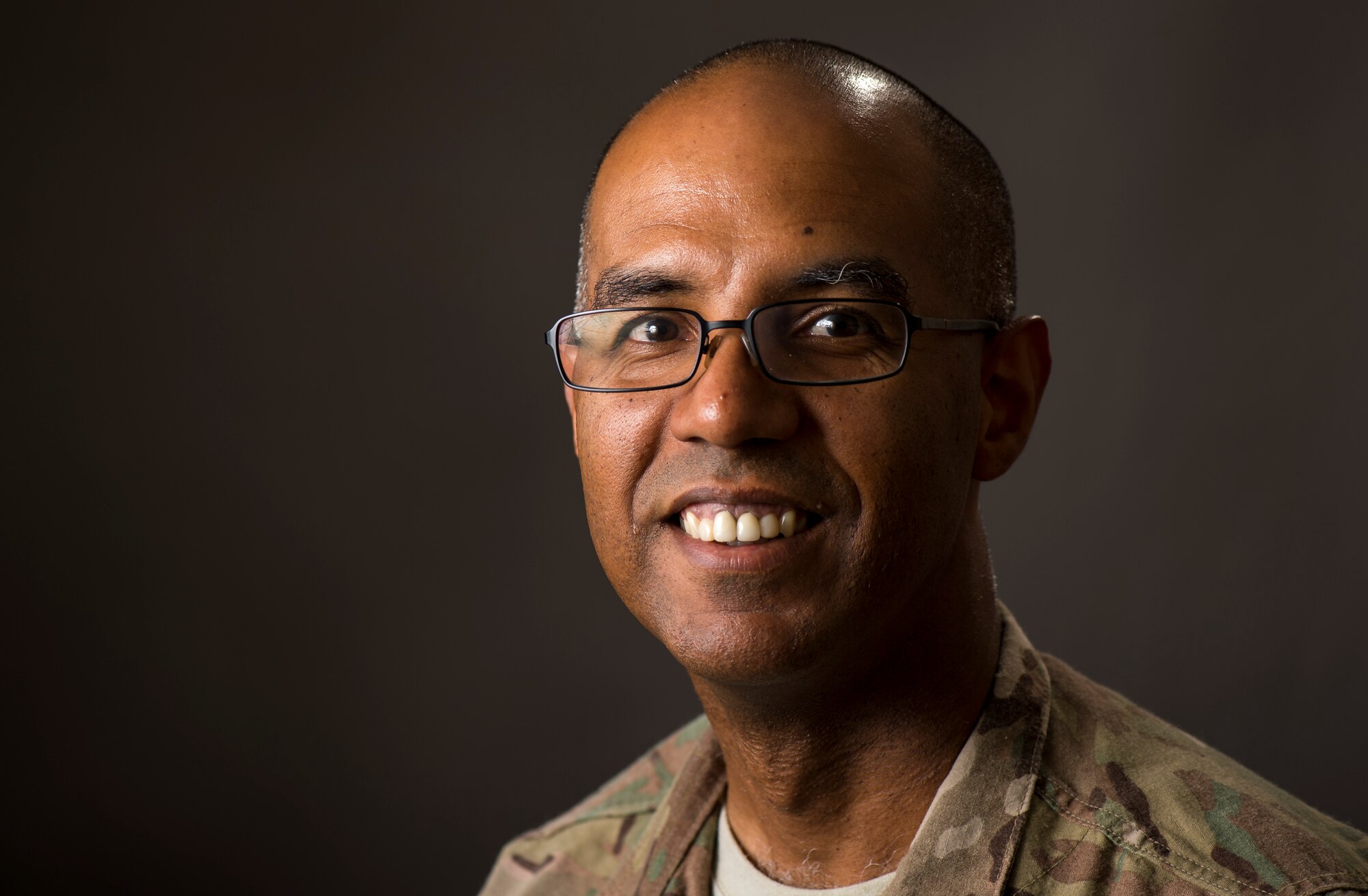 Deployed photograph of Chief Master Sgt. Carlos Figueroa. (U.S. Air Force photo by Staff Sgt. Jeremy Bowcock)