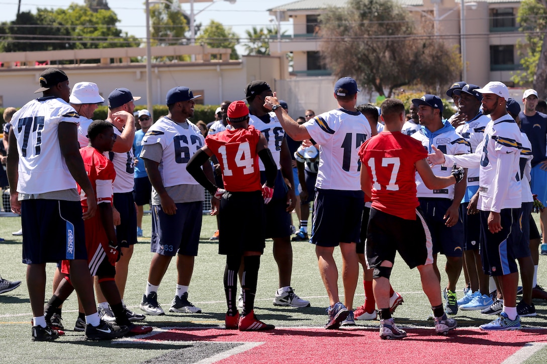 San Diego Chargers attend military appreciation day aboard MCAS Miramar