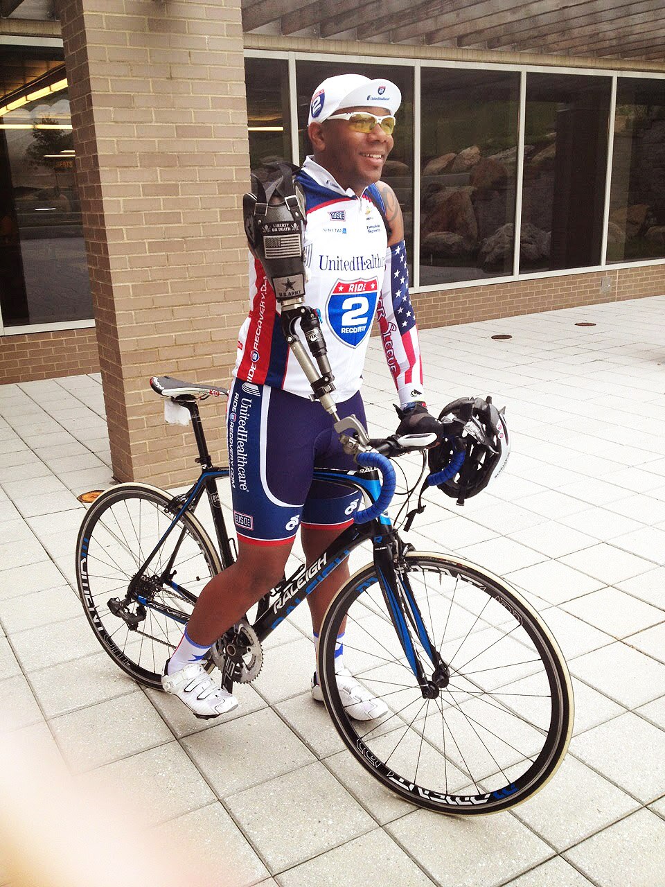 Army Staff Sgt. Michael Smith prepares to cycle in the Warrior Games Trials at West Point, N.Y., in June 2014. Smith qualified for cycling, but opted to compete in swimming and track and field at the Warrior Games in Colorado next month. Courtesy photo