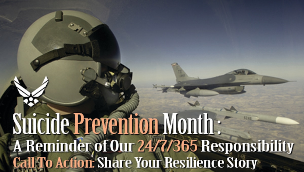 While Suicide Prevention Month is observed across the United States in September, the month-long event is a reminder of everyone's 24/7, 365-day responsibility to be a true Wingman.