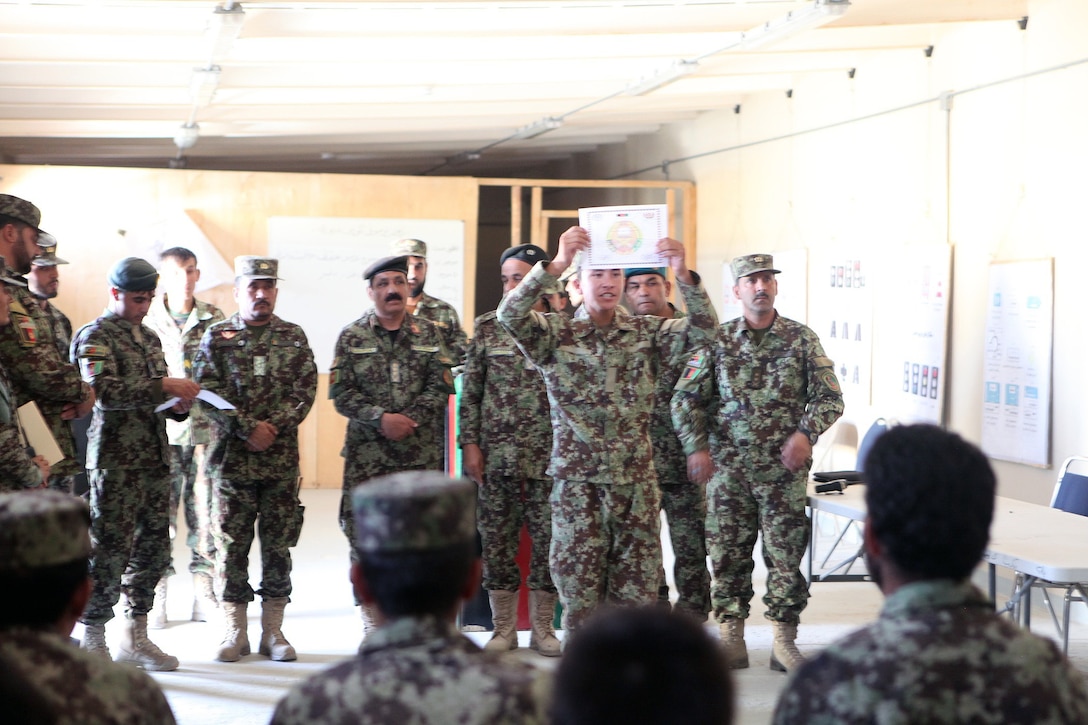 ANA soldiers graduate first Afghan operated instructor training course ...