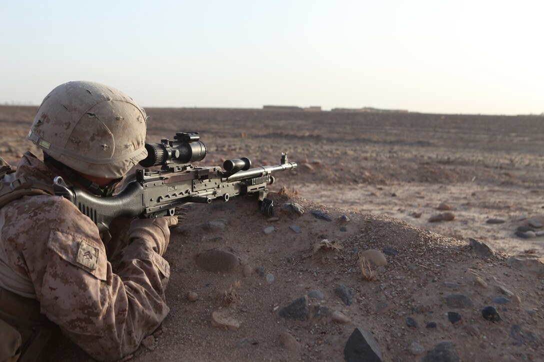 Marines, sailors with Bravo Company conduct security patrol in Helmand province, Afghanistan
