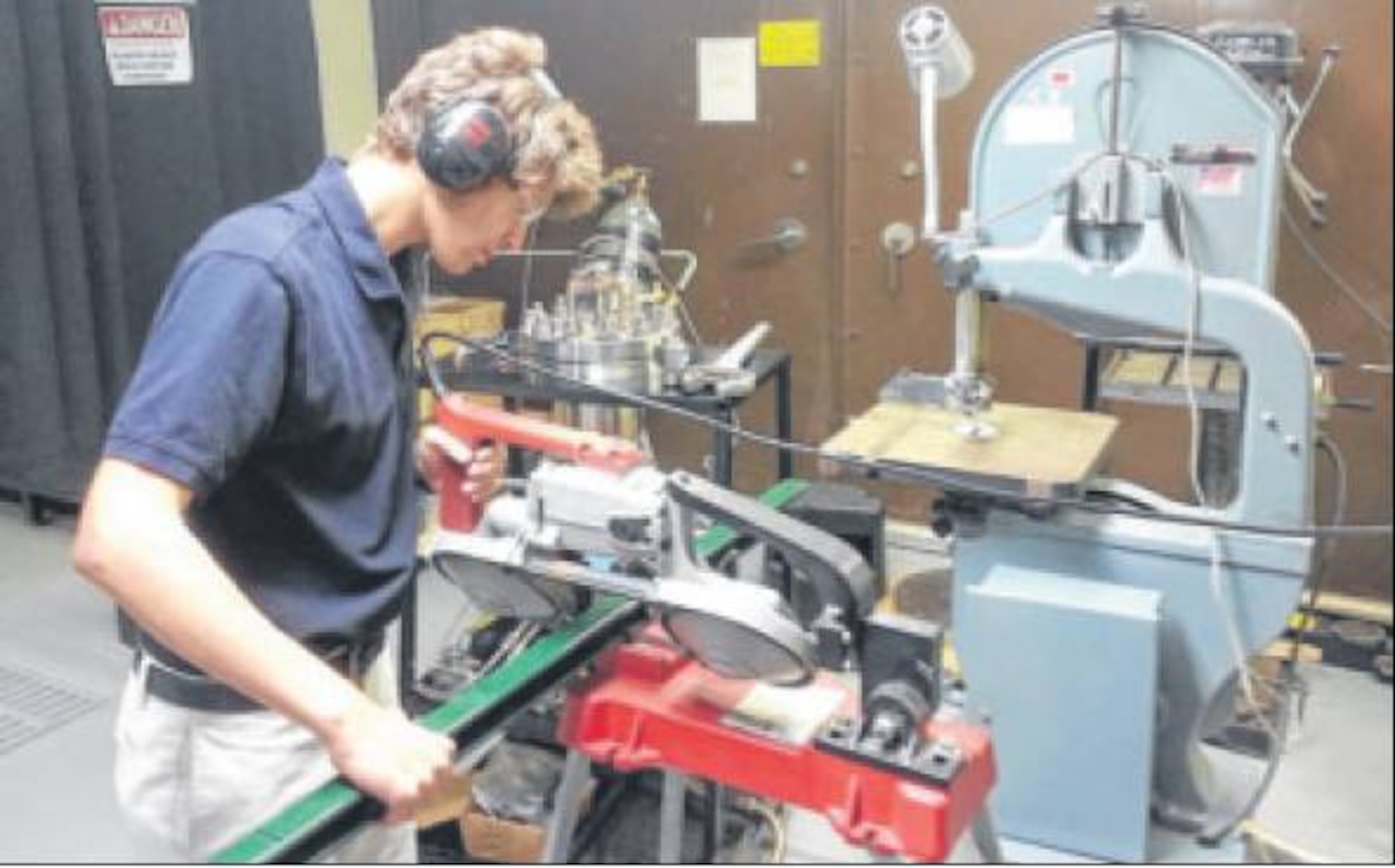 David Levine, a Wright Scholar program participant, builds a Rijke tube and stand at Wright-Patterson Air Force Base. The program allows students to explore and choose Science, Technology, Engineering and Math (STEM) career fields. (Courtesy photo)