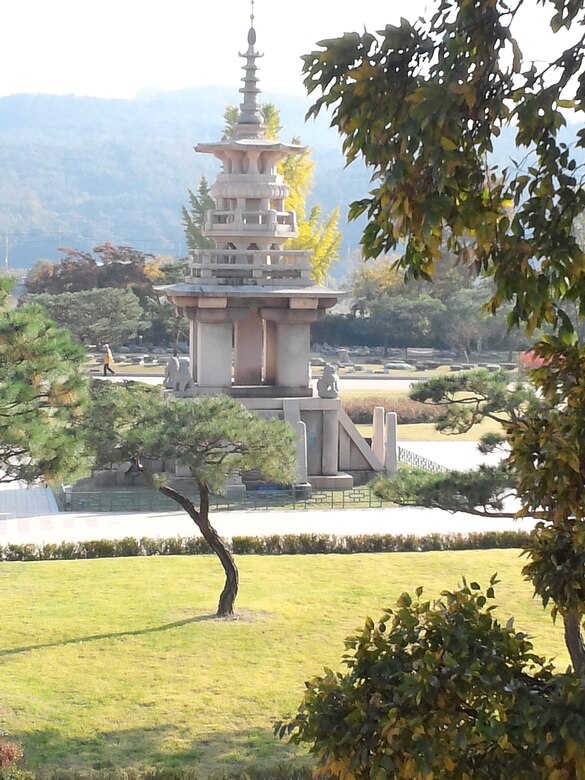 A pagoda in the city Gyeongju.
