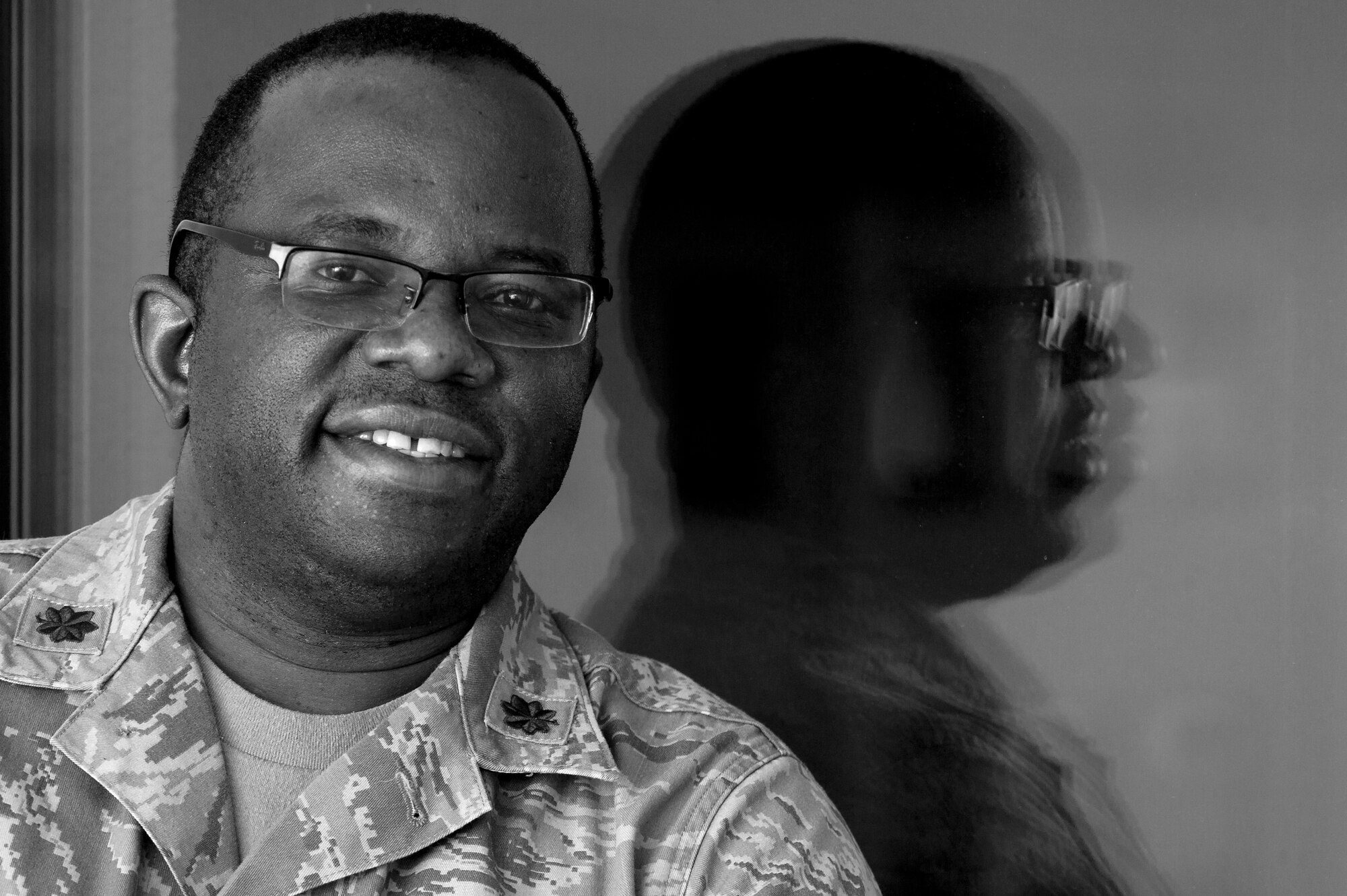 Maj. Francis Obuseh poses for a photo Nov. 13, 2014, at Ramstein Air Base, Germany, weeks after returning from Monrovia, Liberia. Obuseh was sent to Liberia to conduct a site survey for a field hospital to be used in the fight against the epidemic Ebola outbreak there. Obuseh is an epidemiologist and international health specialist with the U.S. Air Forces in Europe and Air Forces Africa Surgeon General’s Office. (U.S. Air Force photo/Tech. Sgt. Benjamin Wilson)