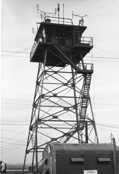 A photo of the Osan Air Base, Republic of Korea, control tower in 1960. (Courtesy photo by Mac Hayes)