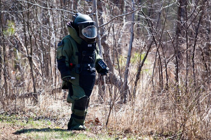 Marines and Sailors of the Chemical Biological Incident Response Force, II Marine Expeditionary Force, conduct a live chemical agent exercise at Fort A.P. Hill, Virginia on April 10. The unit conducted simulated casualty extraction in clouds of CS gas to prepare for real life evacuation situations. In order to execute its mission, CBIRF possesses a wide variety of unique skill sets that are task organized to address all possible aspects of a CBRNE attack. CBIRF has six major sections organic to the battalion: Explosive Ordnance Disposal, Technical Search and Rescue, Decontamination, Medical, Identification and Detection, and Search and Rescue/Casualty Extraction. (Official Marine Corps Photo by Sgt Kuande L. Hall/Released)


