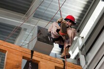 Marines and sailors with the Chemical Biological Incident Response Force conducted an annual training exercise alongside the New York City Fire Department at a training academy in Randall's Island, New York. CBIRF conducted rope rescue, vehicle extrication, structural collapse and confined space training during the week long exercise. The event culminated with a night operation at the Barclay's Center in Brooklyn, where Marines and sailors rescued role-playing casualties from a simulated bomb explosion. The mission of CBIRF is to forward-deploy and/or respond, when directed, to a credible threat of chemical, biological, radiological, nuclear or high-yield explosive incident in order to assist local, state or federal agencies and unified combat commanders in the conduct of consequence management operations. (Official Marine Corps Photo by Sgt Kuande Hall/RELEASED)


