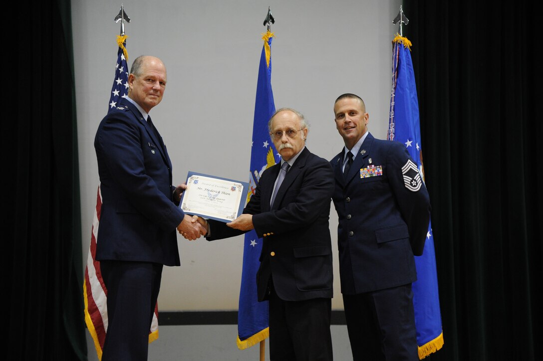 Mr. Frederick Thien from the 779th Medical Group is the 79th Medical Wing Civilian Category I winner of the 3rd Quarter. (Air Force Photo by Airman 1st Class Jarrod Maidens)

