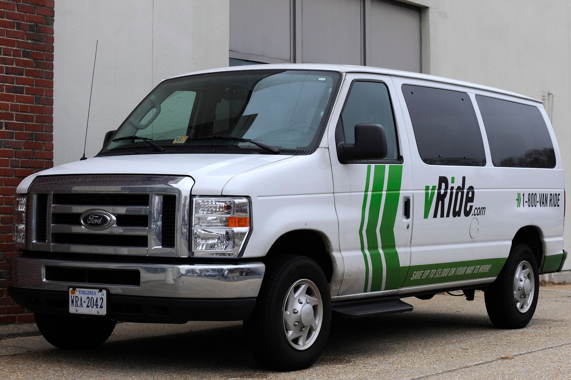 U.S. Department of Defense employees can save money by using the Mass Transportation Benefit program, which helps to offset transportation costs to and from work. Personnel in the Hampton Roads area can ride to work in a V-Ride van and must ride at least half the days they work each month in order to qualify for the program. (U.S. Air Force photo by Staff Sgt. Teresa J. Cleveland/Released)