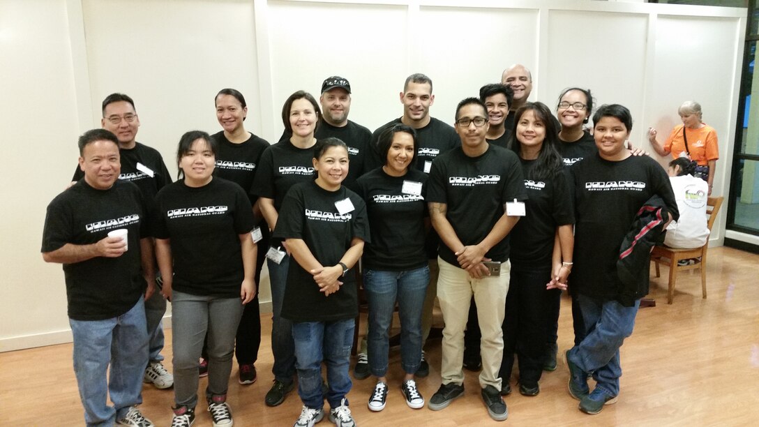 Hawaii Air National Guard members and their families joined over 200 volunteers at Lanakila Pacific's Meals on Wheels program on Thanksgiving day, 2014. The program prepares and delivers meals to Oahu's home-bound senior citizens. (Courtesy Photo/Lanakila Pacific)