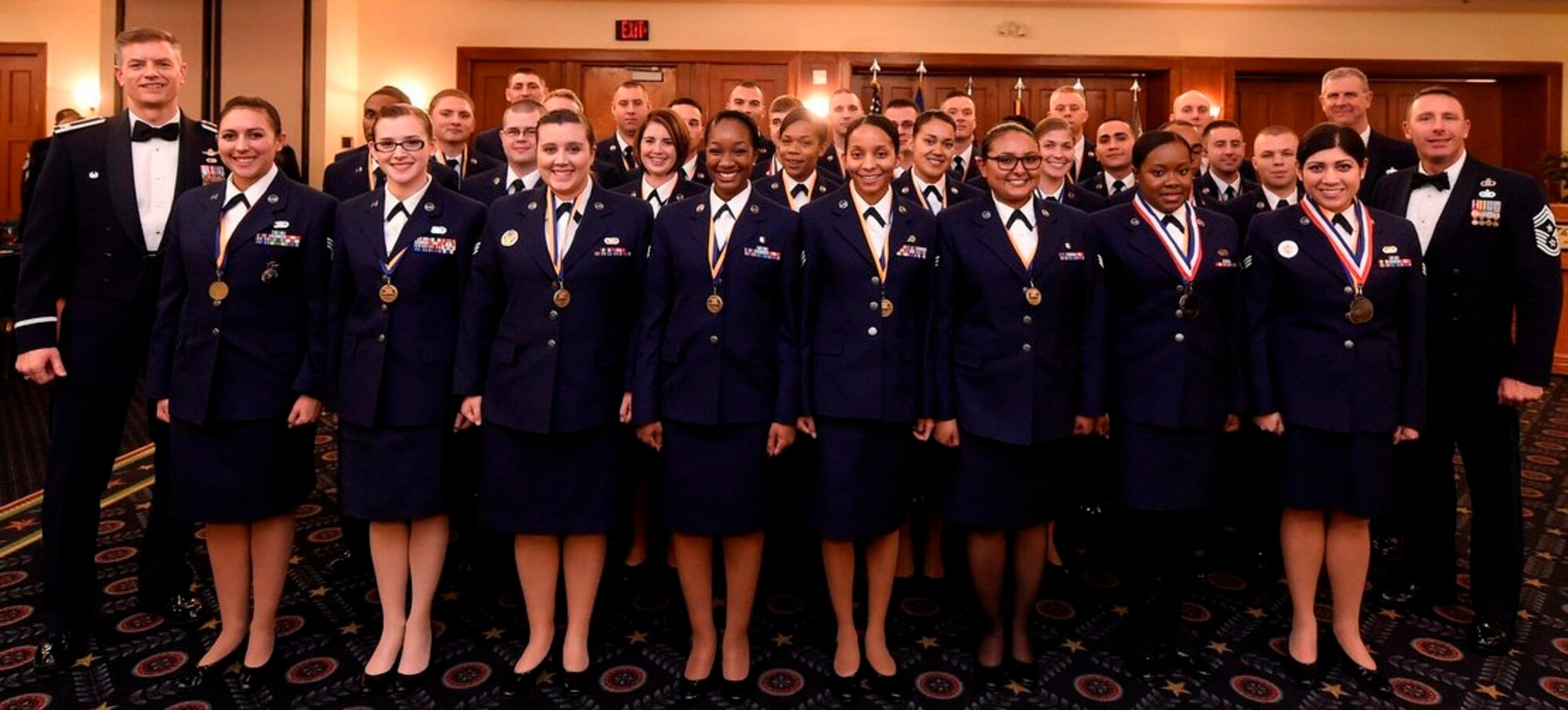 Airman Leadership School (ALS) is a five-week professional military education course, which serves as the educational bedrock for new noncommissioned officers. 779th Medical Group had 9 members graduate on November 20.(Photo by Airman 1st Class Jarrod Maidens)