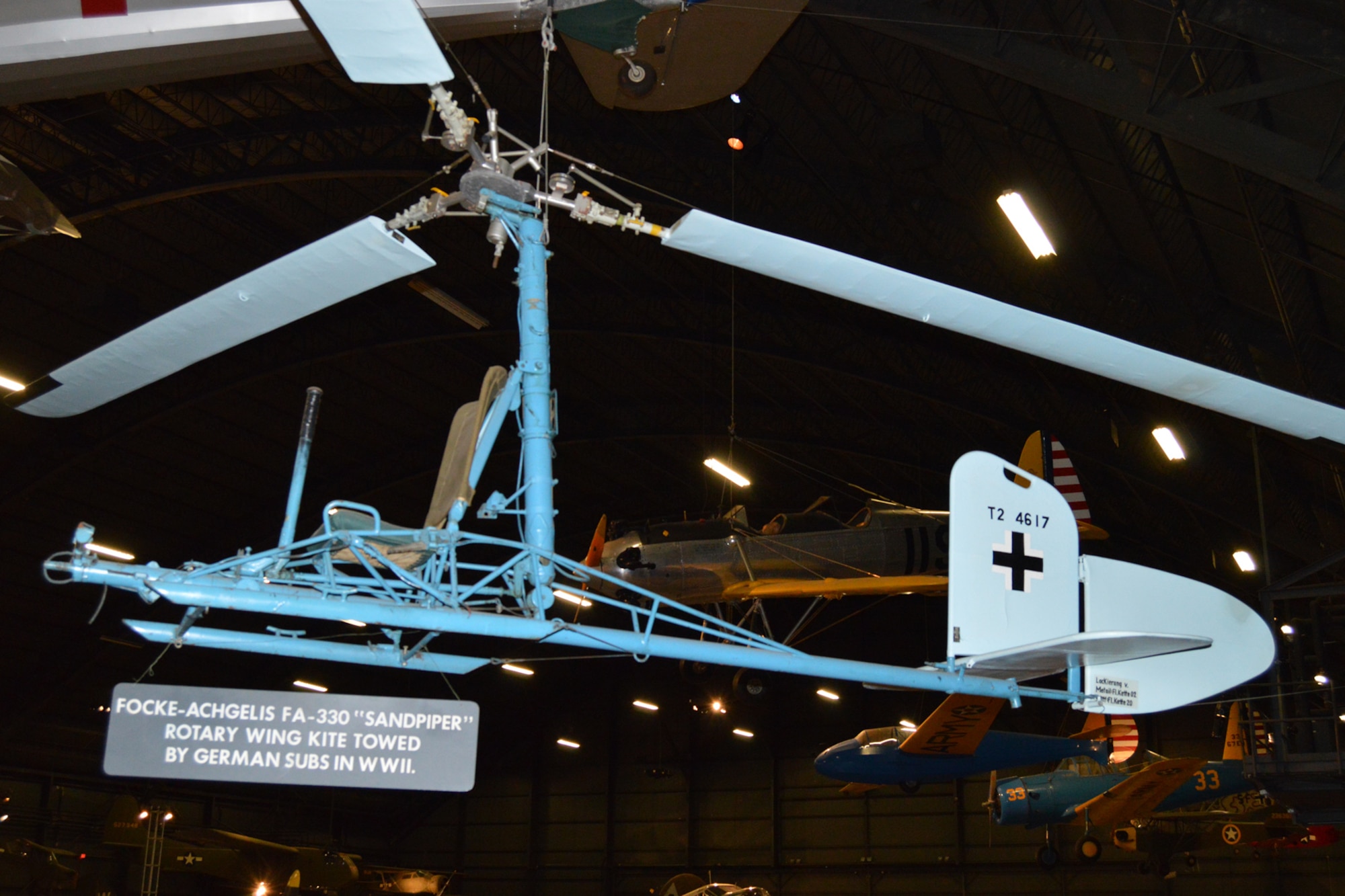 DAYTON, Ohio -- Focke-Achgelis Fa-330 Sandpiper in the World War II Gallery at the National Museum of the United States Air Force. (U.S. Air Force photo)
