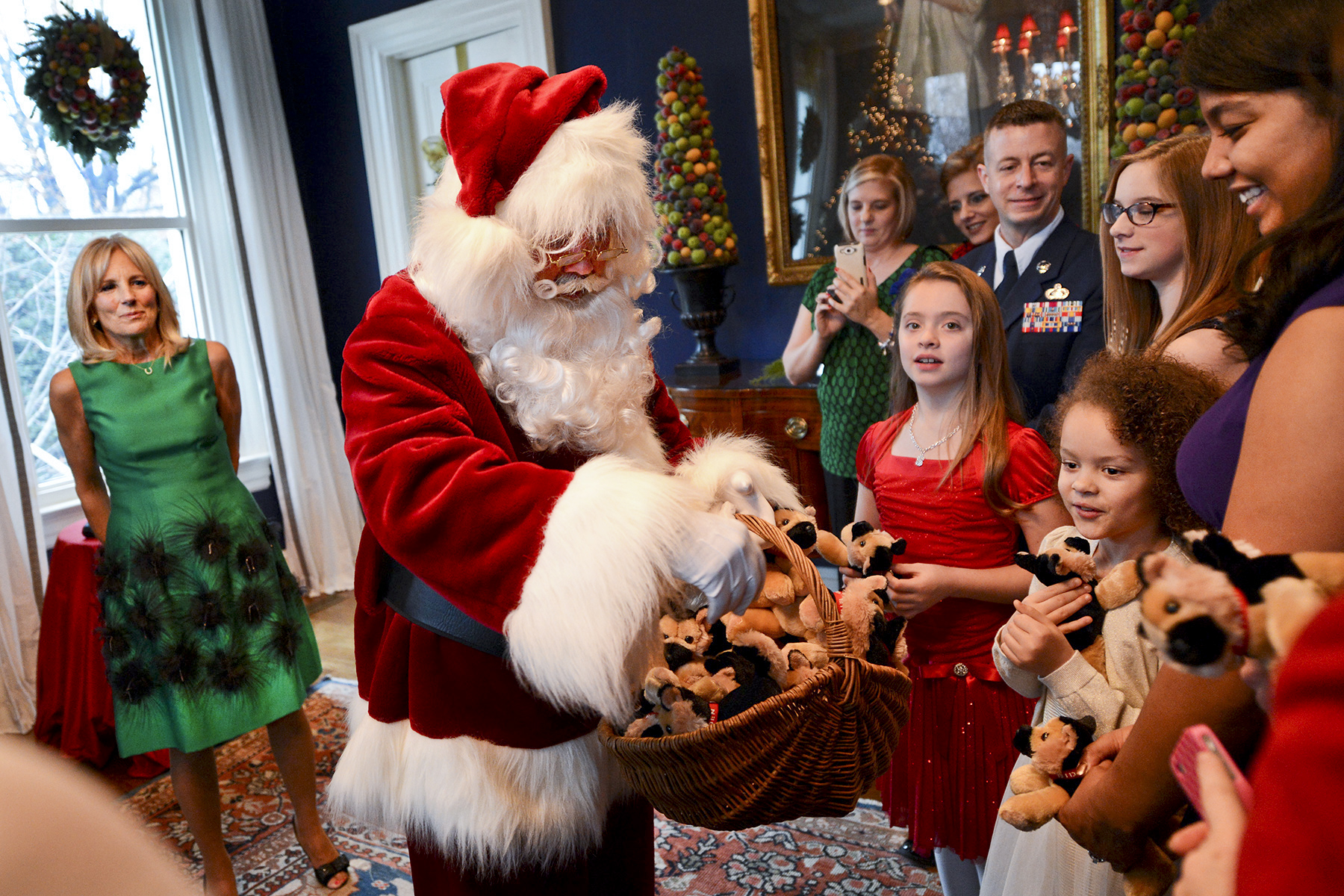 Dr. Jill Biden, far left, wife of Vice President Joe Biden, watches as