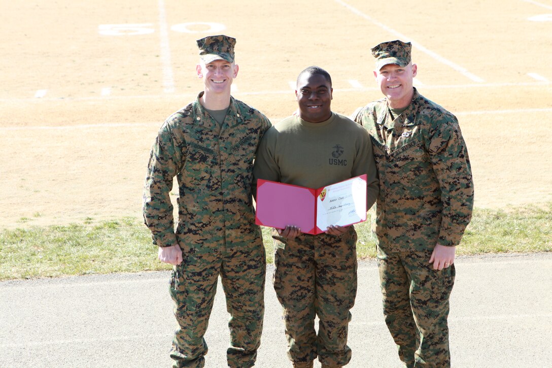 Sgt. Maj. Micheal P. Barrett, the 17th Sergeant Major of the Marine Corps, attends a Recruiting Station Richmond pool function involving a field meet and cake cutting ceremony celebrating the Marine Corps’ 239th birthday in Roanoke, Va., Nov. 22, 2014. (U.S. Marine Corps photo by Sgt. Marionne T. Mangrum)