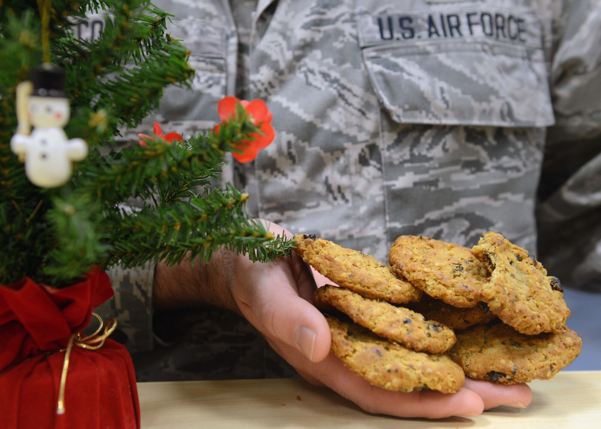The Aviano Cookie Drive, sponsored by the Aviano Officers and Civilians Spouses’ Club, are collecting cookies for Airmen living in the dorms. Last year, more than 100 volunteers baked and collected 9,000 cookies for more than 700 dorm Airmen. The excess cookies went to Airmen who worked 24-hour operations, Italian airmen and service members at Camp Darby. (U.S. Air Force photo/Airman 1st Class Deana Heitzman)