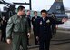 A pilot shows the T-38C Talon and the T-6A Texan II to Gen. Harukazu Saitoh and other Japan Air Self-Defense Force staff members during a base tour Dec. 2, 2014, at Columbus Air Force Base, Miss. Pilot training between JASDF and the U.S. Air Force began in 1991. Since then, over 200 JASDF pilots have completed the training. Saitoh is the JASDF chief of staff. (U.S. Air Force photo/Airman Daniel Lile)