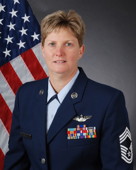 Chief Master Sgt. Angela Poole is the acting command chief master sergeant of the 94th Airlift Wing.