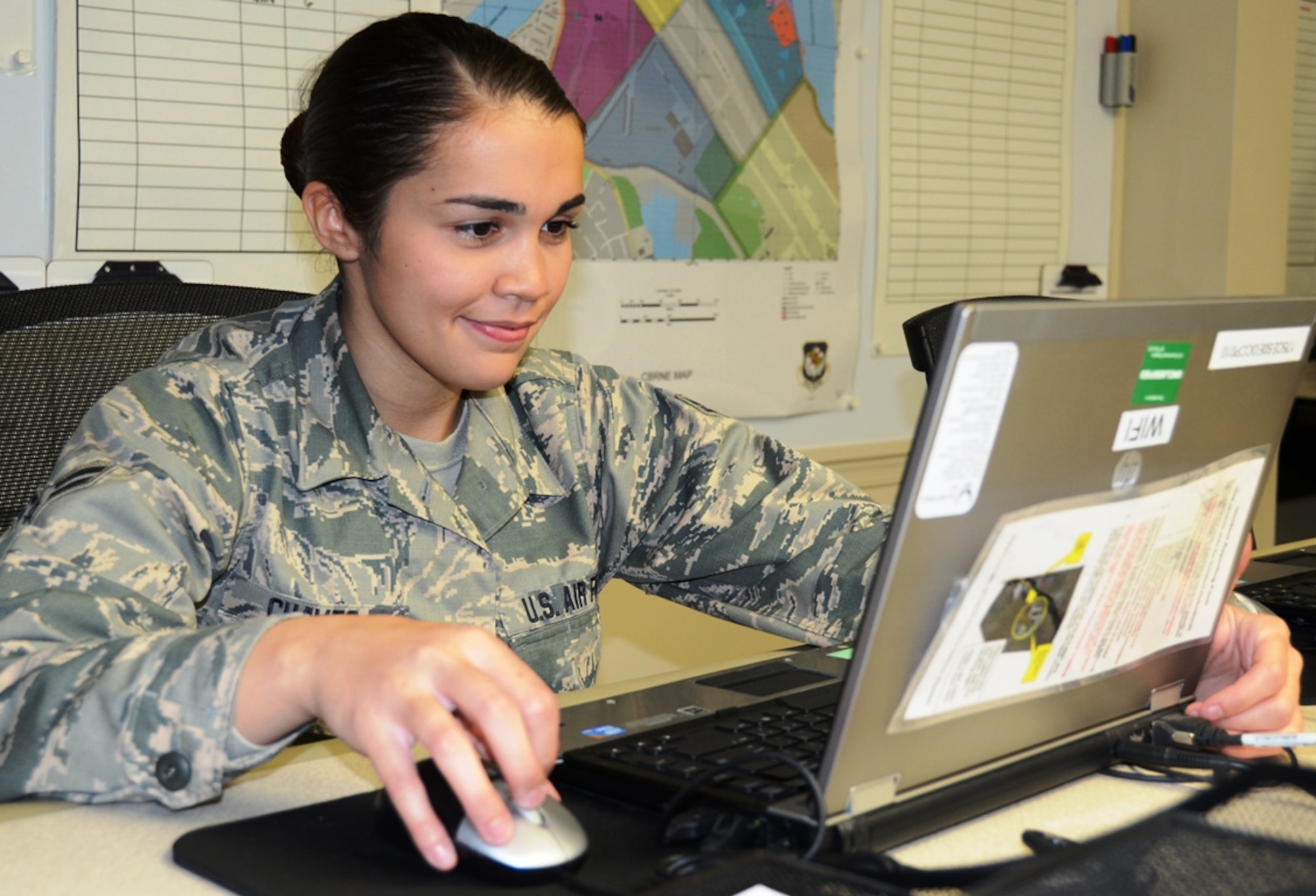 Airman 1st Class Andrea Chaves is the Maryland Air National Guard December Airman Spotlight. Chaves works in the Emergency Management shop as part of the 175th Civil Engineering Squadron. (U.S. Air National Guard photo by Tech. Sgt. David Speicher/RELEASED)
