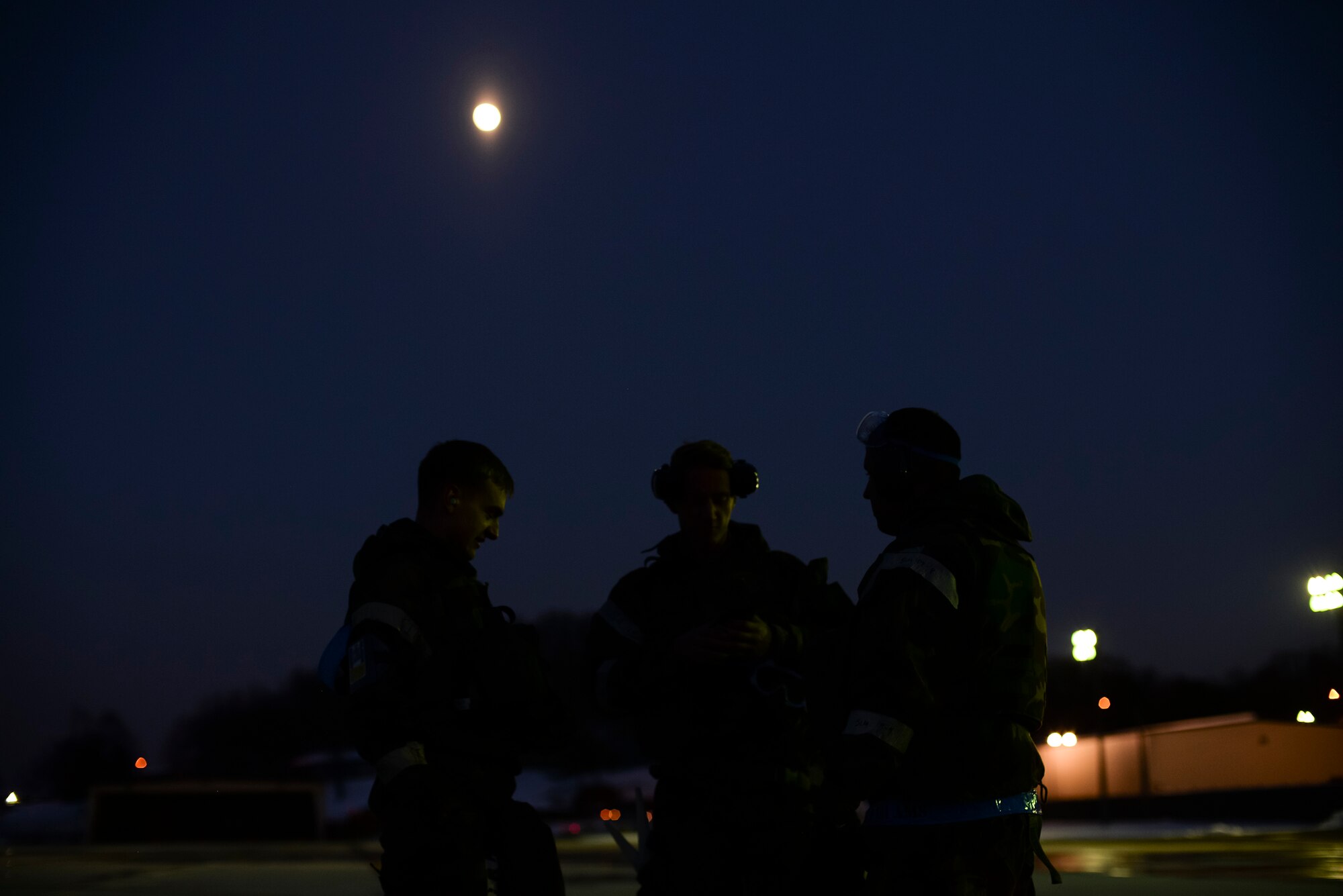 Airmen from the 731st Air Mobility Squadron plan to receive follow-on forces and cargo during operational readiness exercise Beverly Bulldog 15-1 Dec. 4, 2014, at Osan Air Base, Republic of Korea. Beverly Bulldog 15-1 is a peninsula-wide ORE designed to test American mission readiness in the event of an emergency or wartime environment. (U.S. Air Force photo by Staff Sgt. Jake Barreiro)
