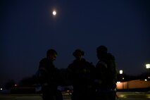 Airmen from the 731st Air Mobility Squadron plan to receive follow-on forces and cargo during operational readiness exercise Beverly Bulldog 15-1 Dec. 4, 2014, at Osan Air Base, Republic of Korea. Beverly Bulldog 15-1 is a peninsula-wide ORE designed to test American mission readiness in the event of an emergency or wartime environment. (U.S. Air Force photo by Staff Sgt. Jake Barreiro)
