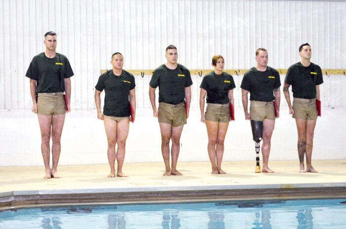 On Nov. 25, six Marines graduated from the Marine Combat Instructor of Water Survival course, including Staff Sgt. Adam Jacks, the first single-limb amputee to attempt and complete the grueling training. 