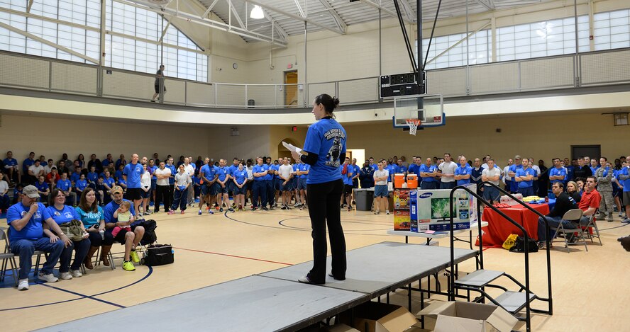 Alaina Bell, Bryan Bell’s widow, spoke about her late husband to the more than 320 people who gathered to honor the fallen hero on Barksdale Air Force Base, La., Dec. 5, 2014. Bell, an Explosive Ordnance Disposal technician from the 2nd Civil Engineer Squadron, tragically lost his life from injuries sustained when his vehicle struck an improvised explosive device while supporting Operation Enduring Freedom in Afghanistan Jan. 5, 2012. (U.S. Air Force photo/Airman 1st Class Curt Beach)