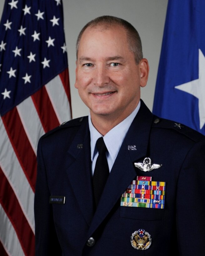 Brig. Gen. Stephen J. "Fritz" Linsenmeyer, is the Interim Director of Intelligence, Operations and Nuclear Integration, Headquarters Air Education and Training Command, Joint Base San Antonio-Randolph, Texas.