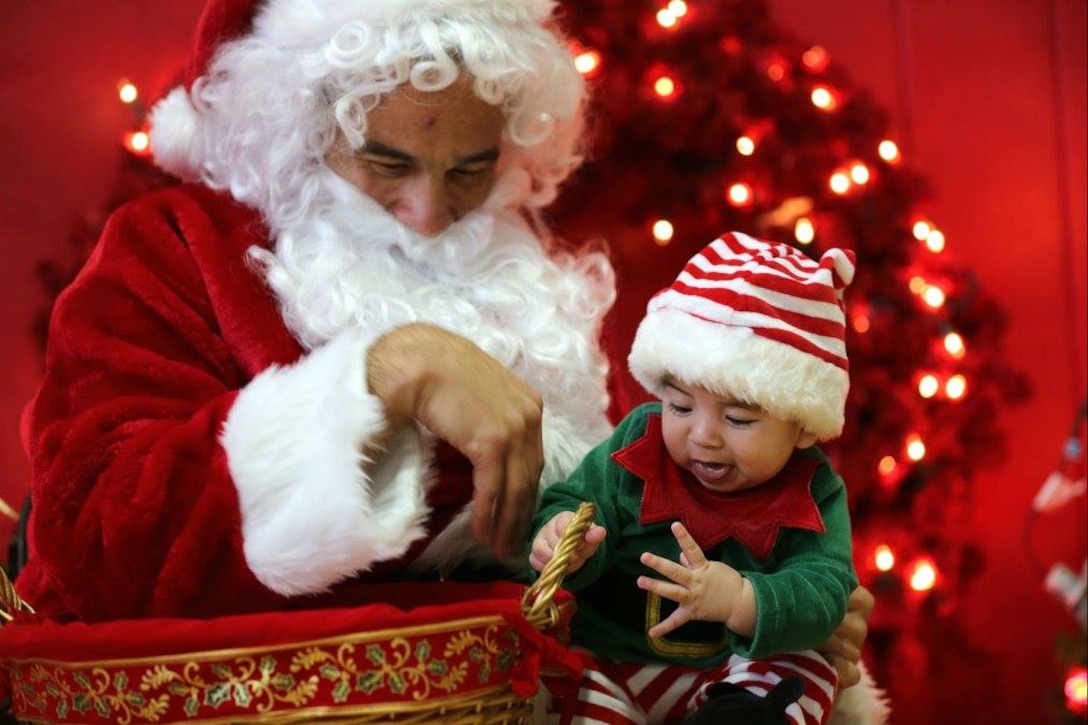 CAMP PENDLETON, Calif. - Around 200 children showed up at the Paige Fieldhouse with their parents to have lunch with Santa, Dec. 6. The event was put on by Marine Corps Community Services with volunteers from the Mater Dei High School. (Photo by Lance Cpl. Asia Sorenson)