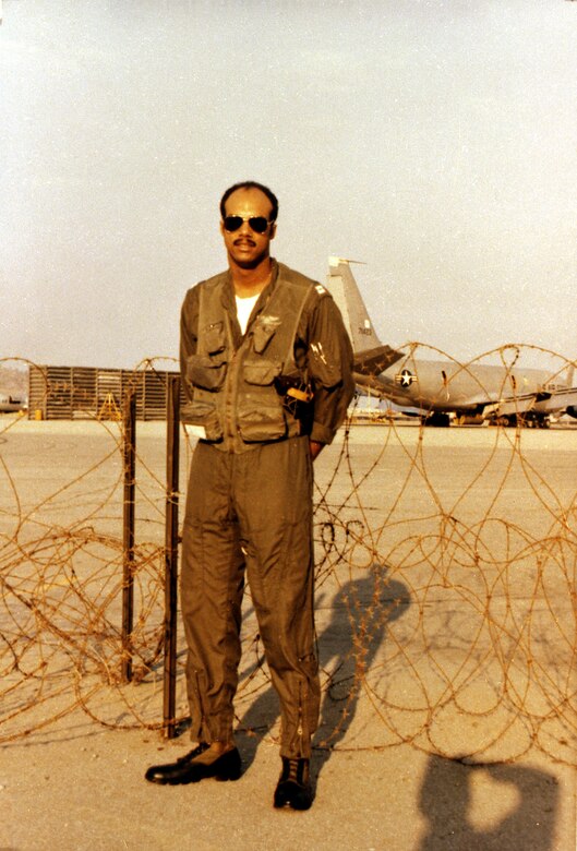 Capt. Haldane King Jr. in the Southeast Asia War. (Note: Not pictured wearing the flight suit on display at the National Museum of the U.S. Air Force). (U.S. Air Force photo)