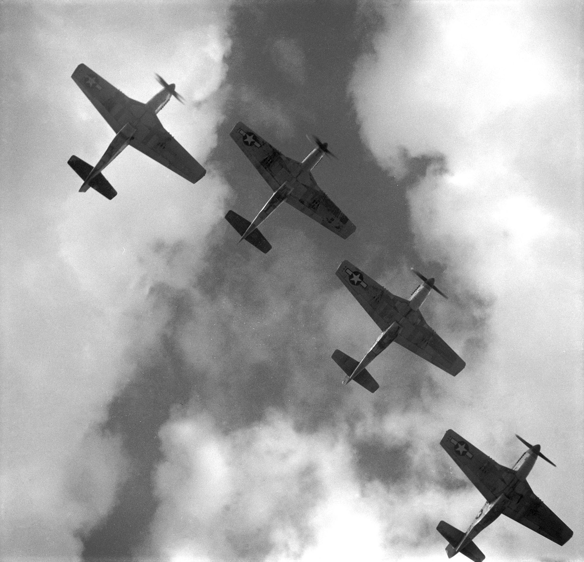 Red Tails in flight. (U.S. Air Force photo)