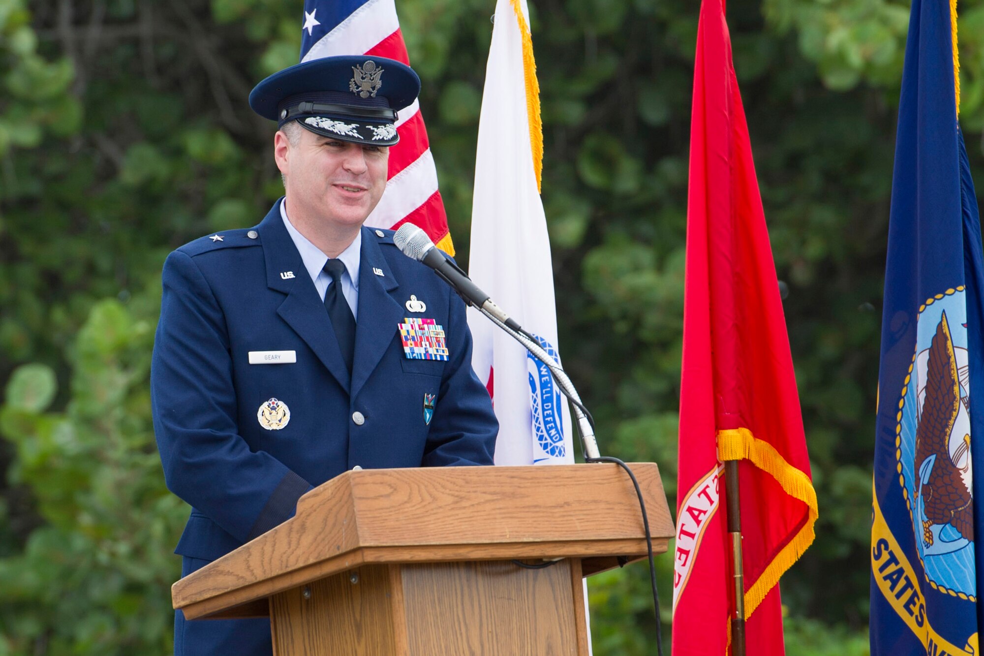 Air Force Technical Applications Center hosted the 19th annual Pearl Harbor and 3rd annual Pacific Theater Veterans Ceremony, Dec. 5, 2014, at Patrick Air Force Base, Fla.  The event honors living and deceased Pearl Harbor survivors and veterans of conflicts in the Pacific Theater to include World War II, Korea and Vietnam. (U.S. Air Force photos/Matthew Jurgens)