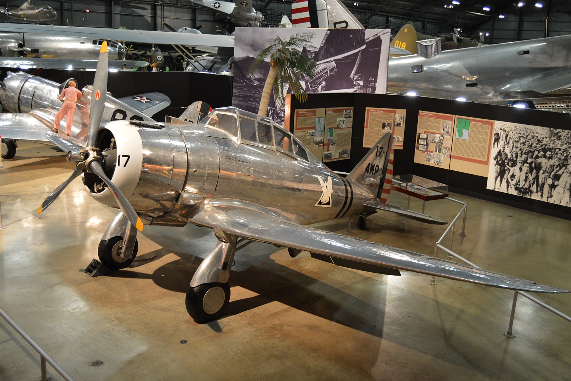 DAYTON, Ohio -- Seversky P-35A in the World War II Gallery at the National Museum of the United States Air Force. (U.S. Air Force photo)

