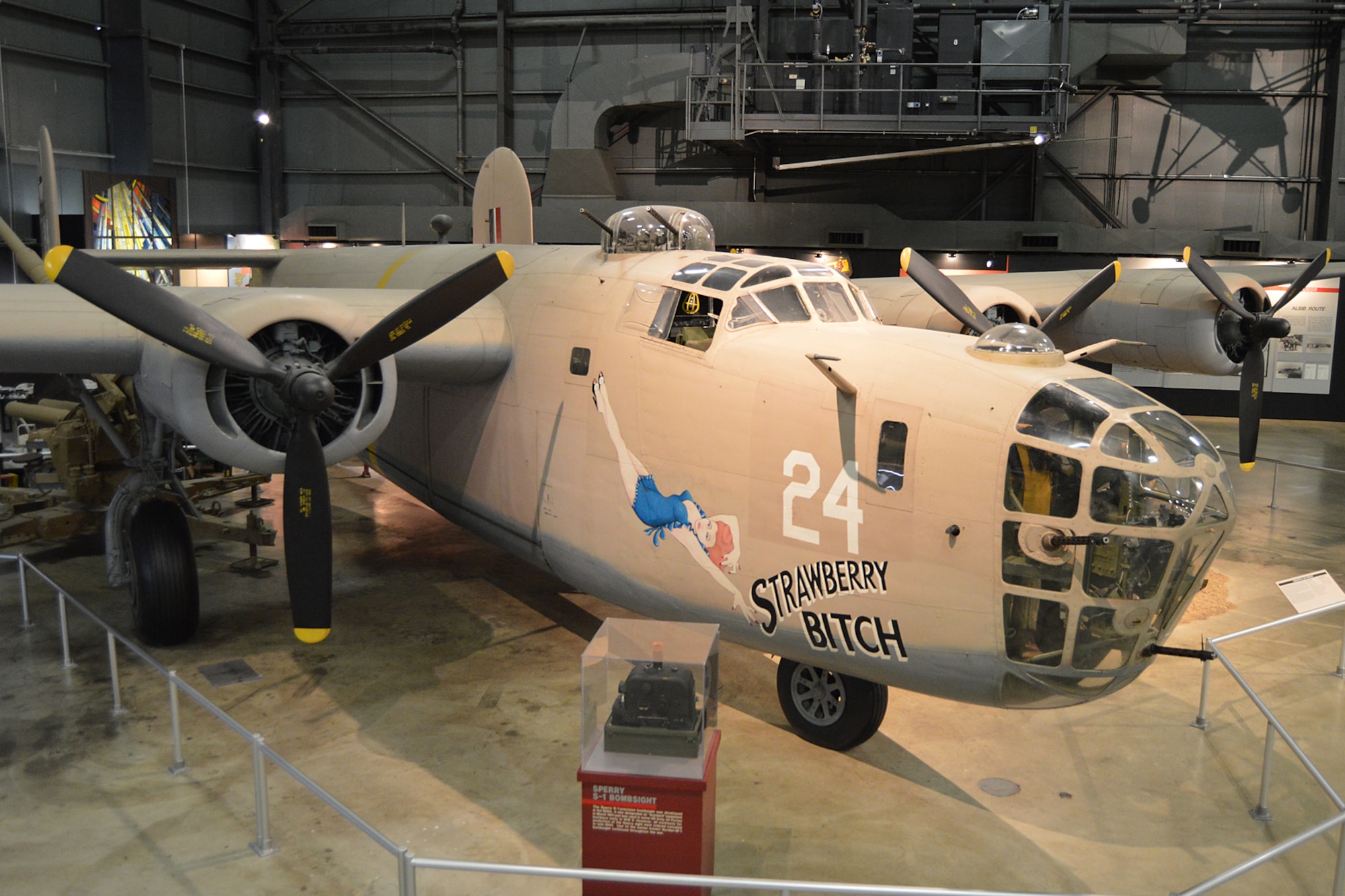 DAYTON, Ohio -- Consolidated B-24D Liberator in the World War II Gallery at the National Museum of the United States Air Force. (U.S. Air Force photo)
