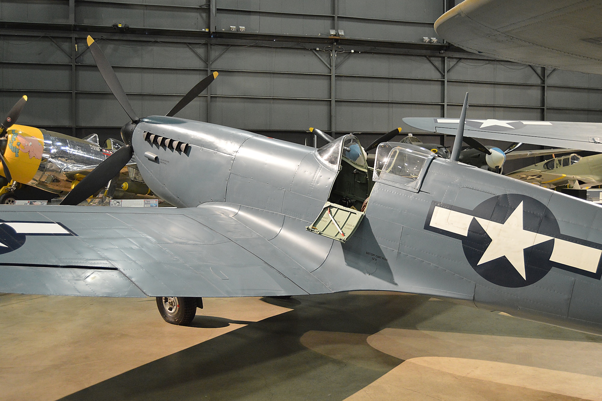 DAYTON, Ohio -- Supermarine Spitfire Mk XI in the World War II Gallery at the National Museum of the United States Air Force. (U.S. Air Force photo)
