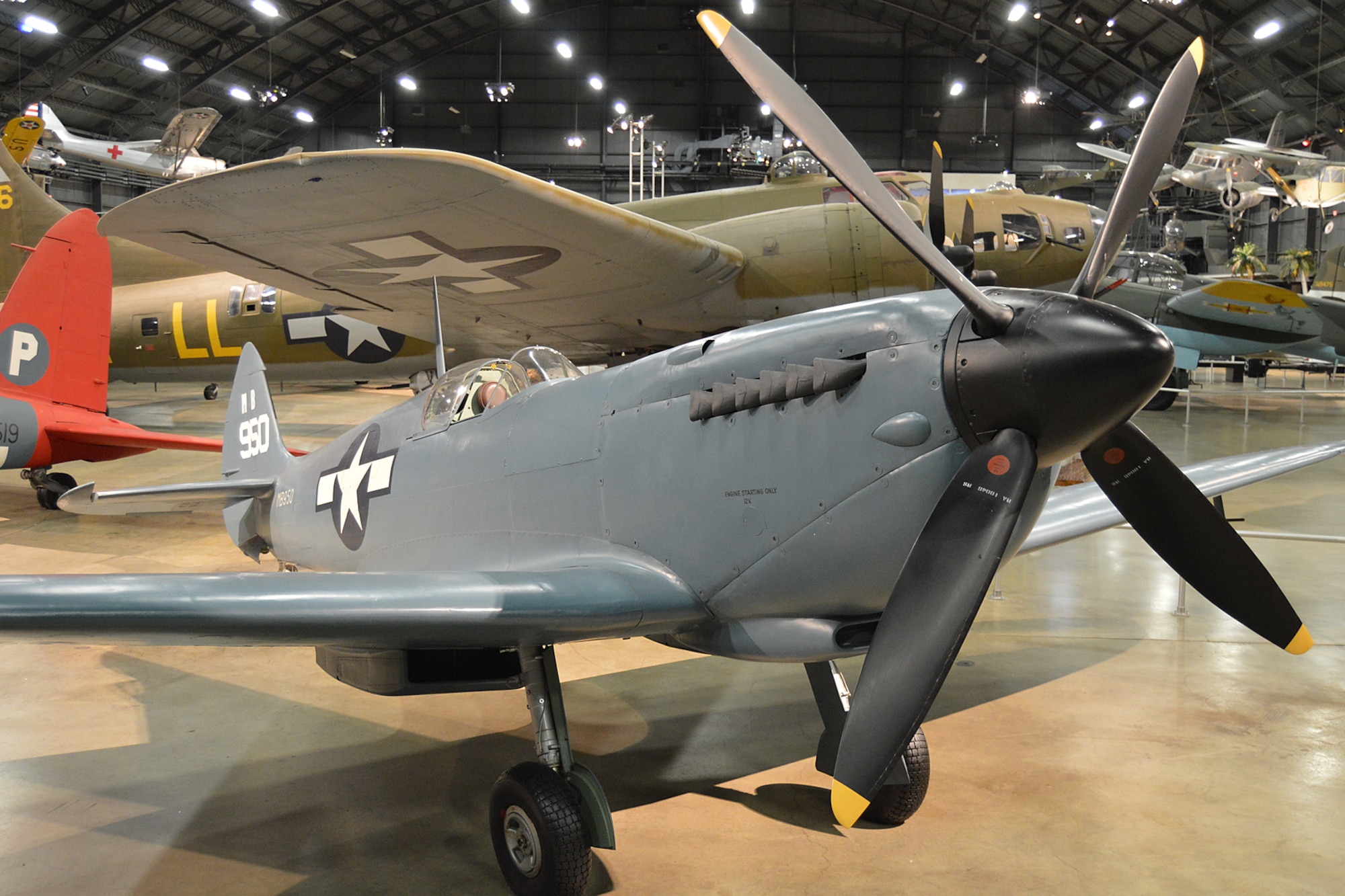 DAYTON, Ohio -- Supermarine Spitfire Mk XI in the World War II Gallery at the National Museum of the United States Air Force. (U.S. Air Force photo)
