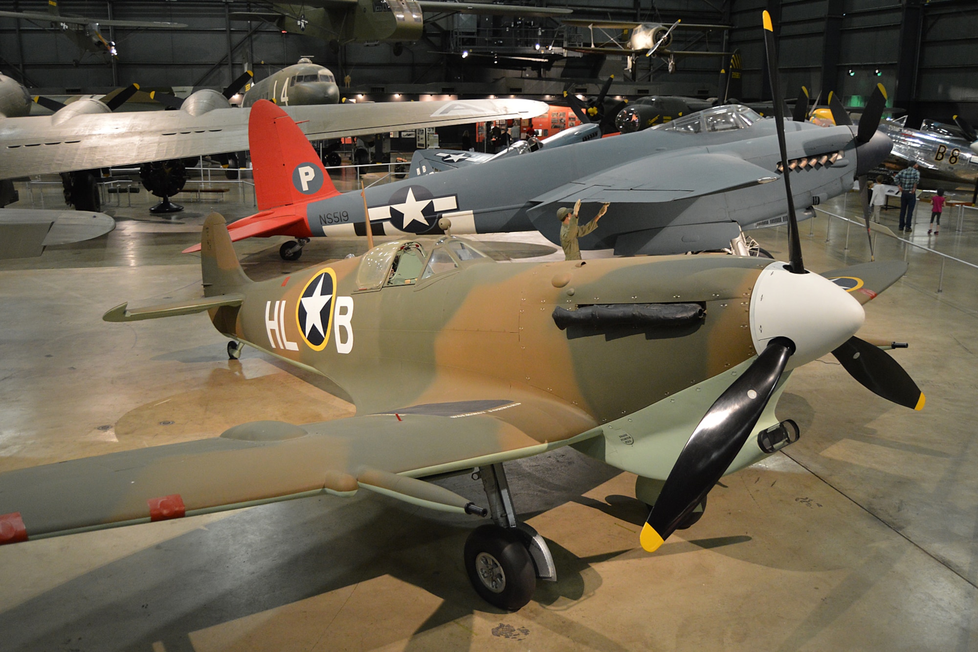 DAYTON, Ohio -- Supermarine Spitfire Mk.Vc in the World War II Gallery at the National Museum of the United States Air Force. (U.S. Air Force photo)
