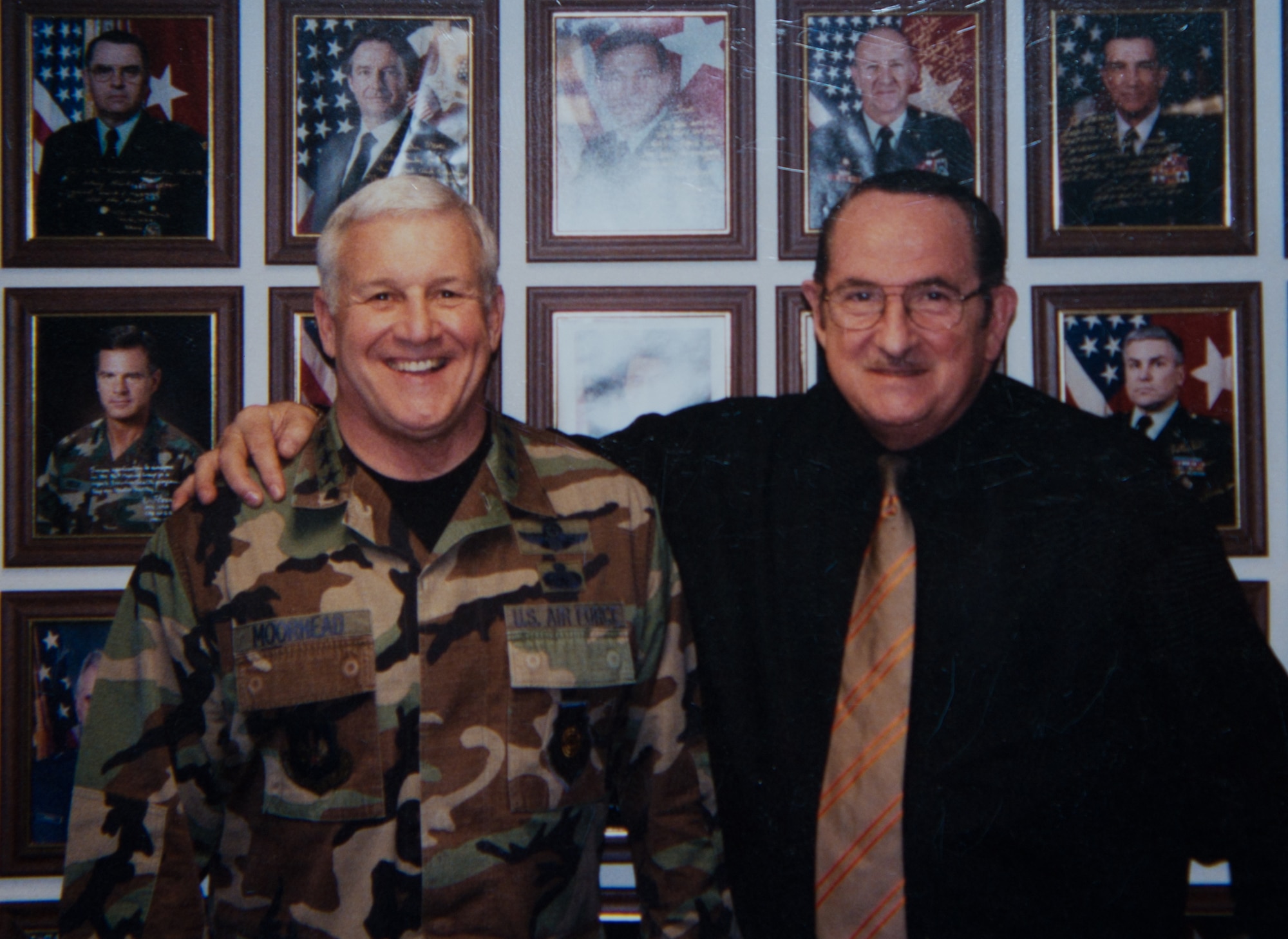 John Mace stands next to Lt. Gen. (Ret.) Glen Moorhead III during a tour. After serving combined 25 years in the Army and Air Force, Mace served the military for another 29 years in civil service. Mace is scheduled to retire, Dec. 12, 2014 after being a part of the military for 54 years. (Courtesy photo)