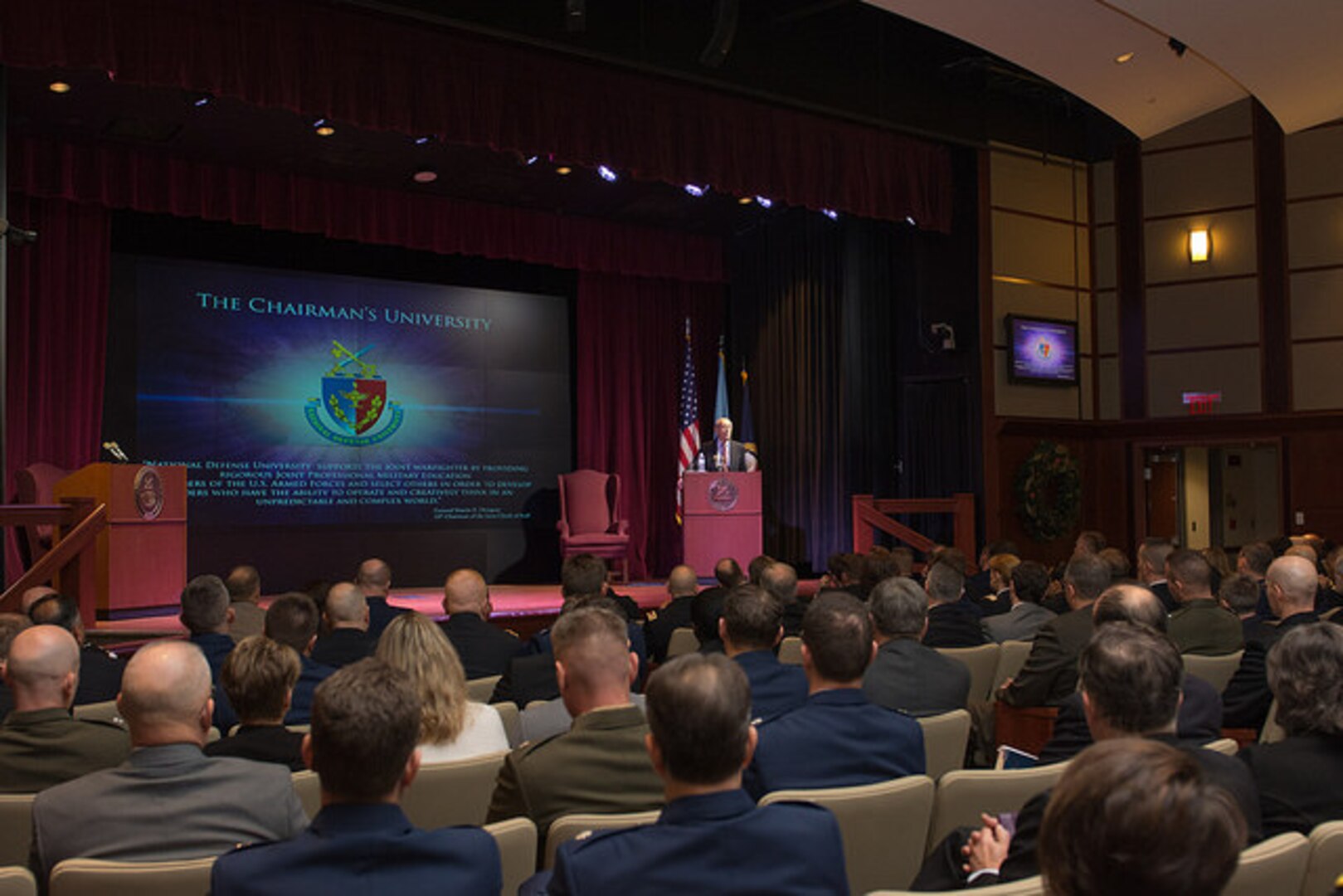 Justice Breyer addressing Eisenhower School students.