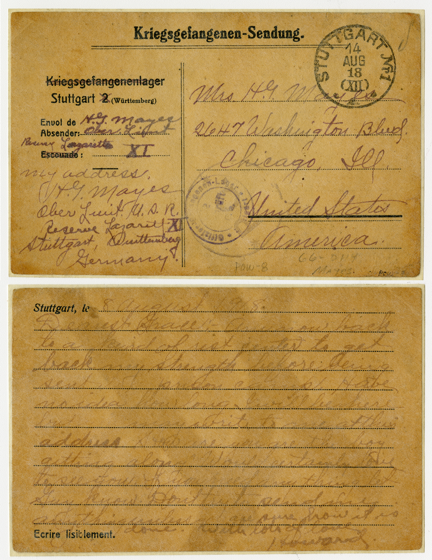 Lt. Howard G. Mayes Prisoner of War Correspondence ...