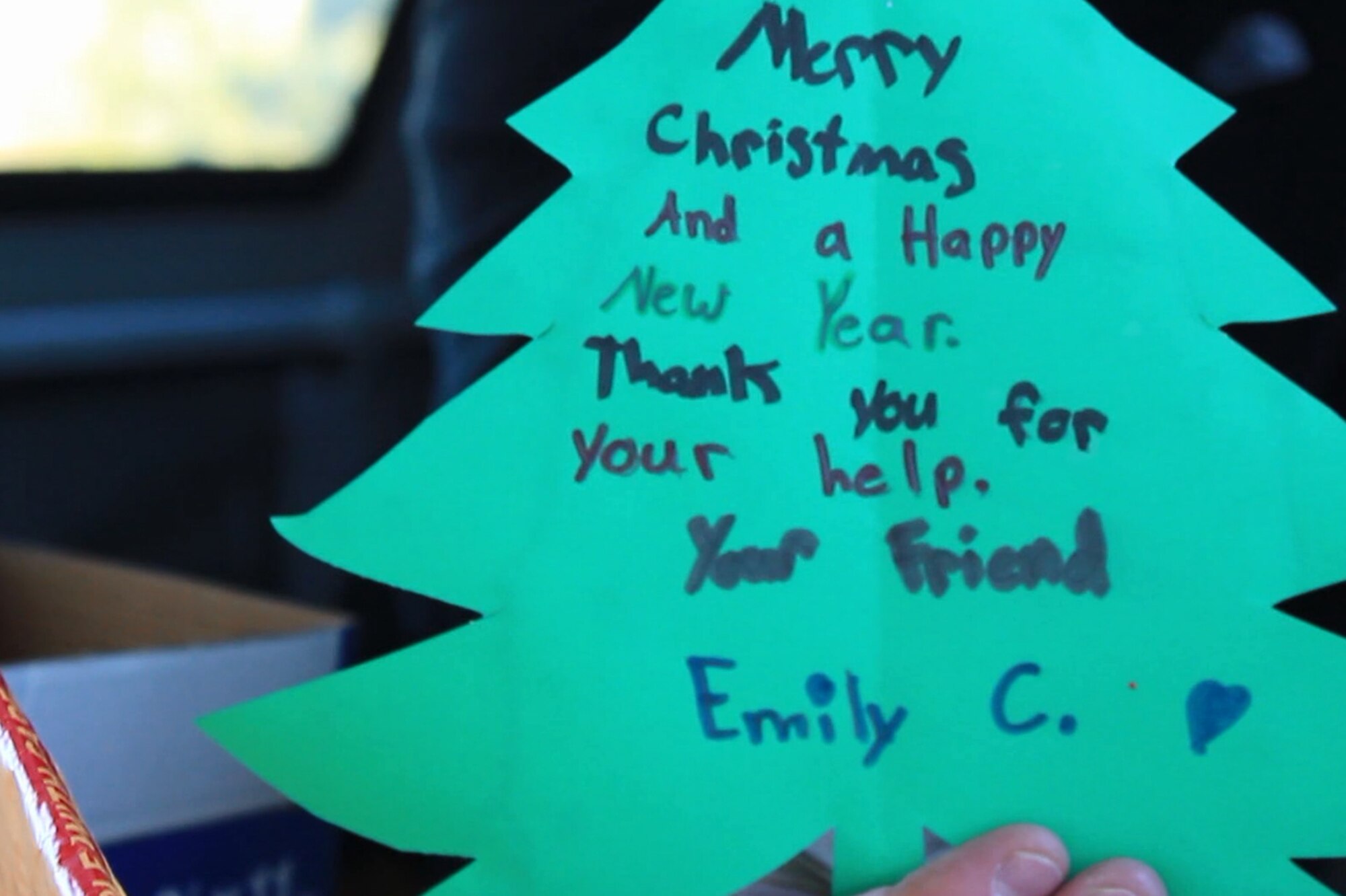 Five first sergeants from Buckley Air Force Base, Colorado, worked with a local Denver radio station to collect cards to send to deployed troops this holiday season. 