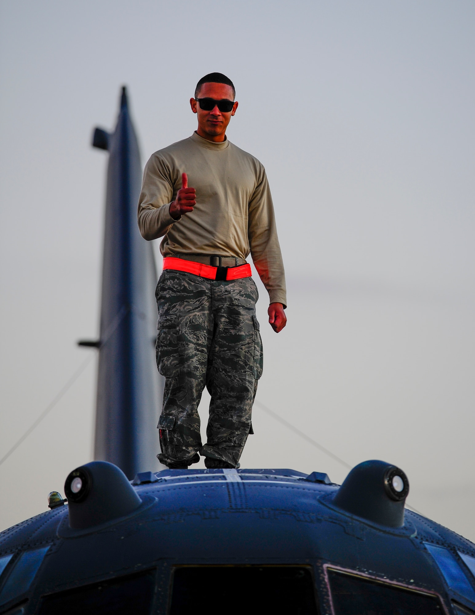 Staff Sgt. Aljhaun Bordenave, 15th Aircraft Maintenance Unit hydraulics technician, completes a task on an MC-130H Talon II at Hurlburt Field, Fla., Dec. 8, 2014. The 15th AMU is part of the 901st Special Operations Aircraft Maintenance Squadron responsible for maintenance of various C-130 models. (U.S. Air Force photo/Senior Airman Christopher Callaway) 